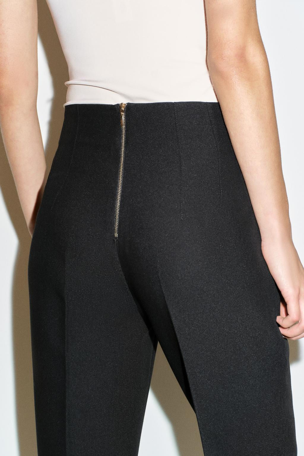 HIGH-WAIST TROUSERS WITH BACK ZIP - Zara фото 15