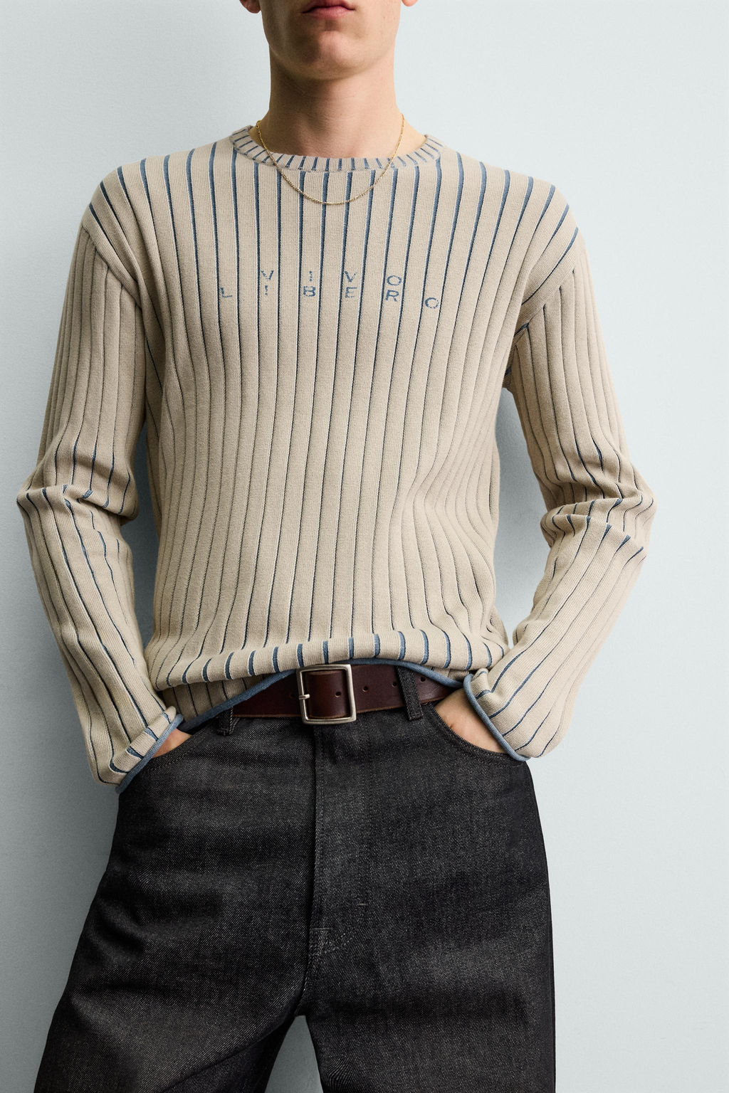 JERSEY CANAL? TEXTO ESTAMPADO / Azul - Zara фото 5