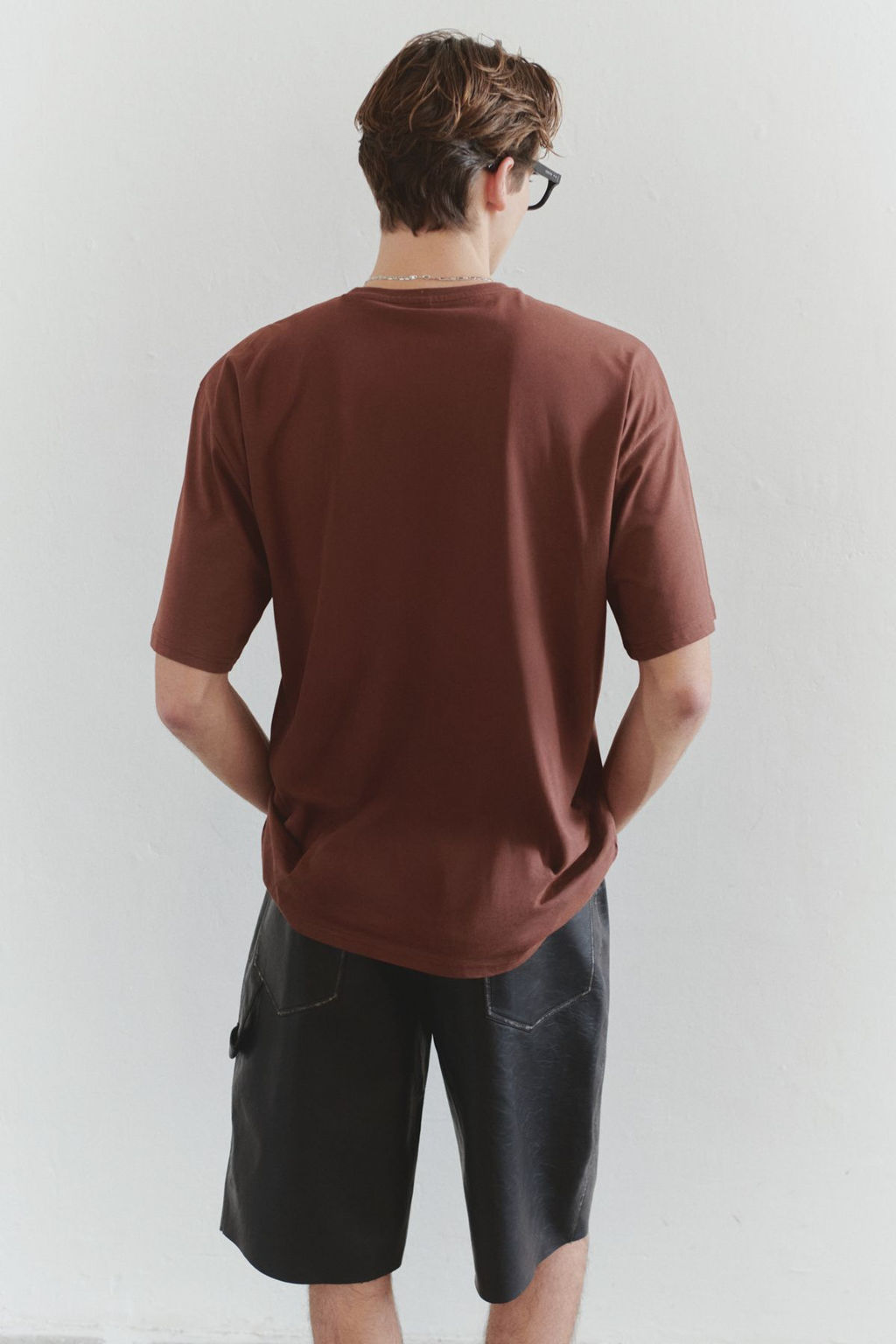TRENDYOL MAN Kiremit Oversize/Genis Kesim Cep Detayl? Tok Kumas %100 Pamuk T-shirt TMNSS25TS00068 - Trendyolmilla фото 2