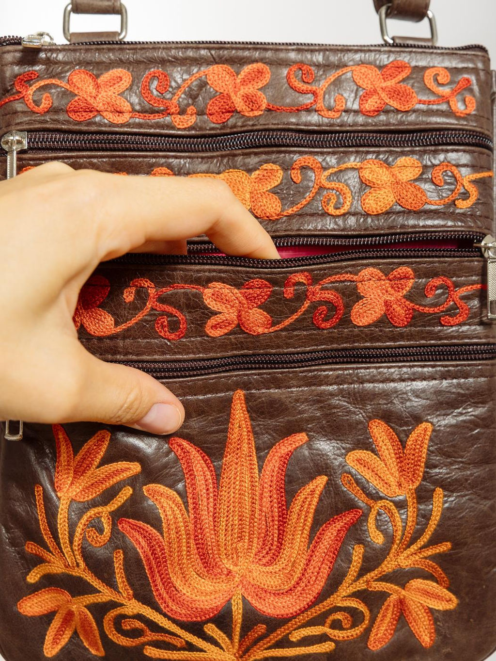 Сумка натуральная кожа через плечо №1114/63 - Ганг фото 5