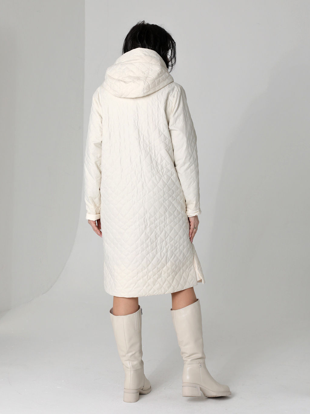 25118 Плащ утепл. молочный - Dizzyway фото 2