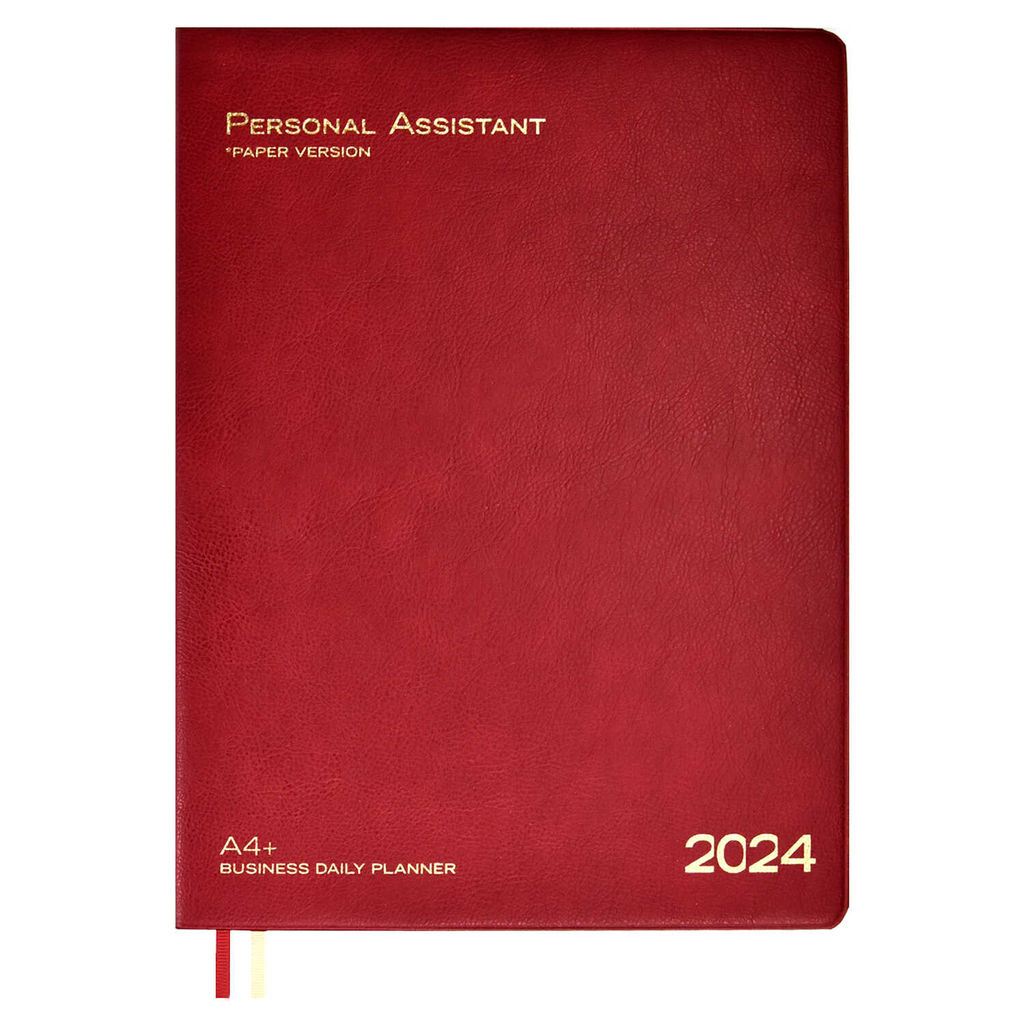 Ежедневник датированный 2024 ESCALADA, А4+, 120 л., арт. 63717/ 10 ШЕВРЕТ ГЛОС БОРДОВЫЙ