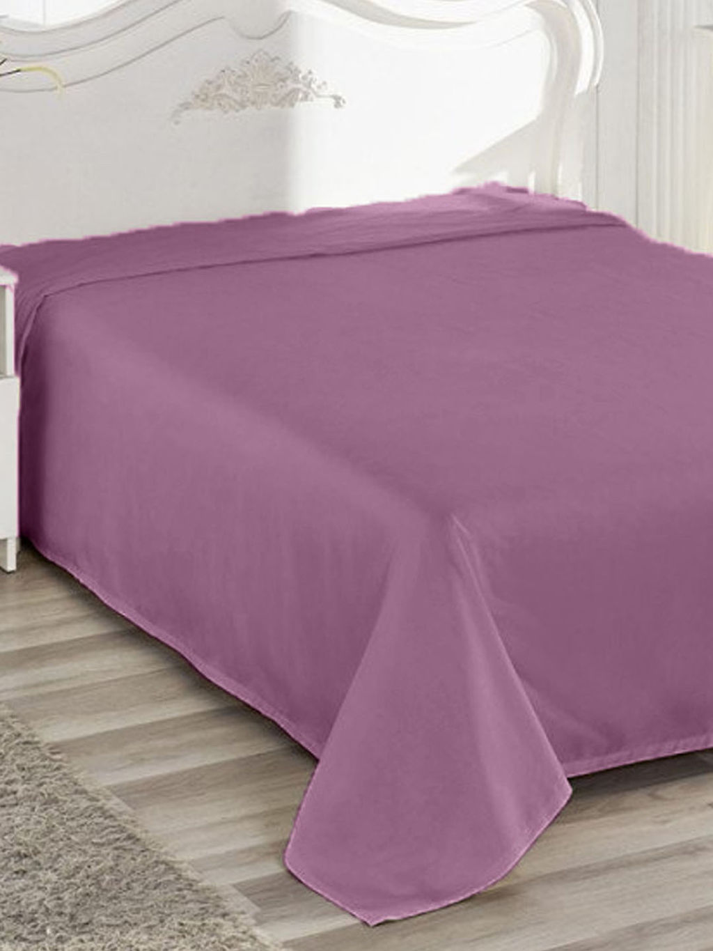 Простыня из сатина гладкокрашенного - Сирень 215х150