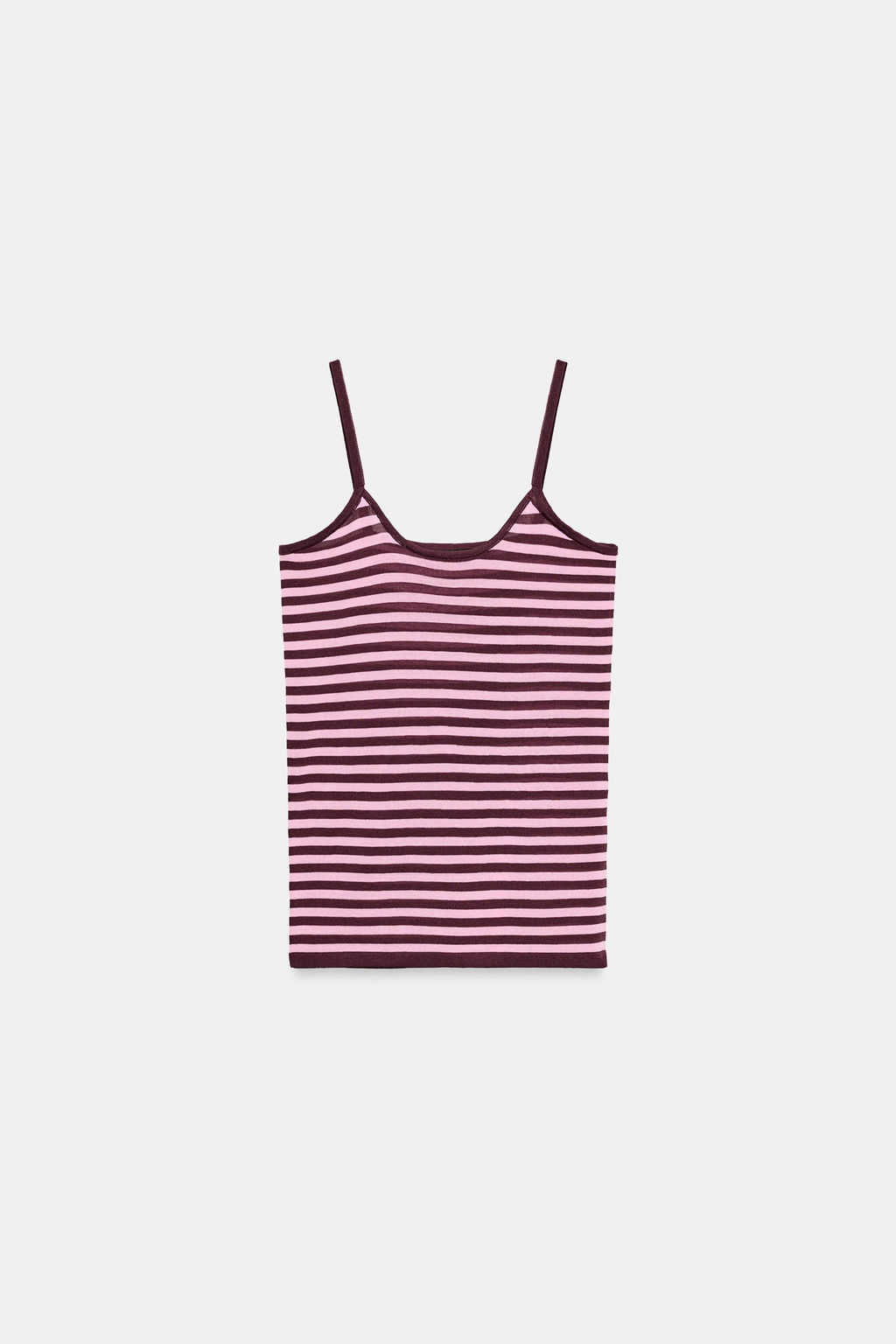 TOP PUNTO TIRANTES RAYAS / Rosa medio - Zara фото 4