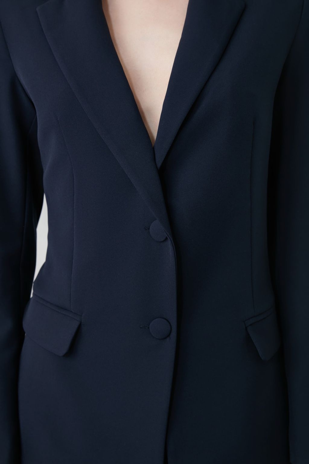 TRENDYOLMILLA Lacivert Regular Astarl? Dokuma Blazer Ceket TWOSS20CE0126  фото 15
