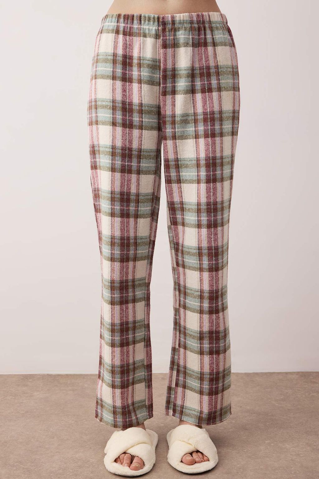 Cok Renkli Ekose / Kareli K?sl?k Kal?n Flanel Dokuma Pijama Tak?m? THMAW26PT00175 - Trendyolmilla фото 14