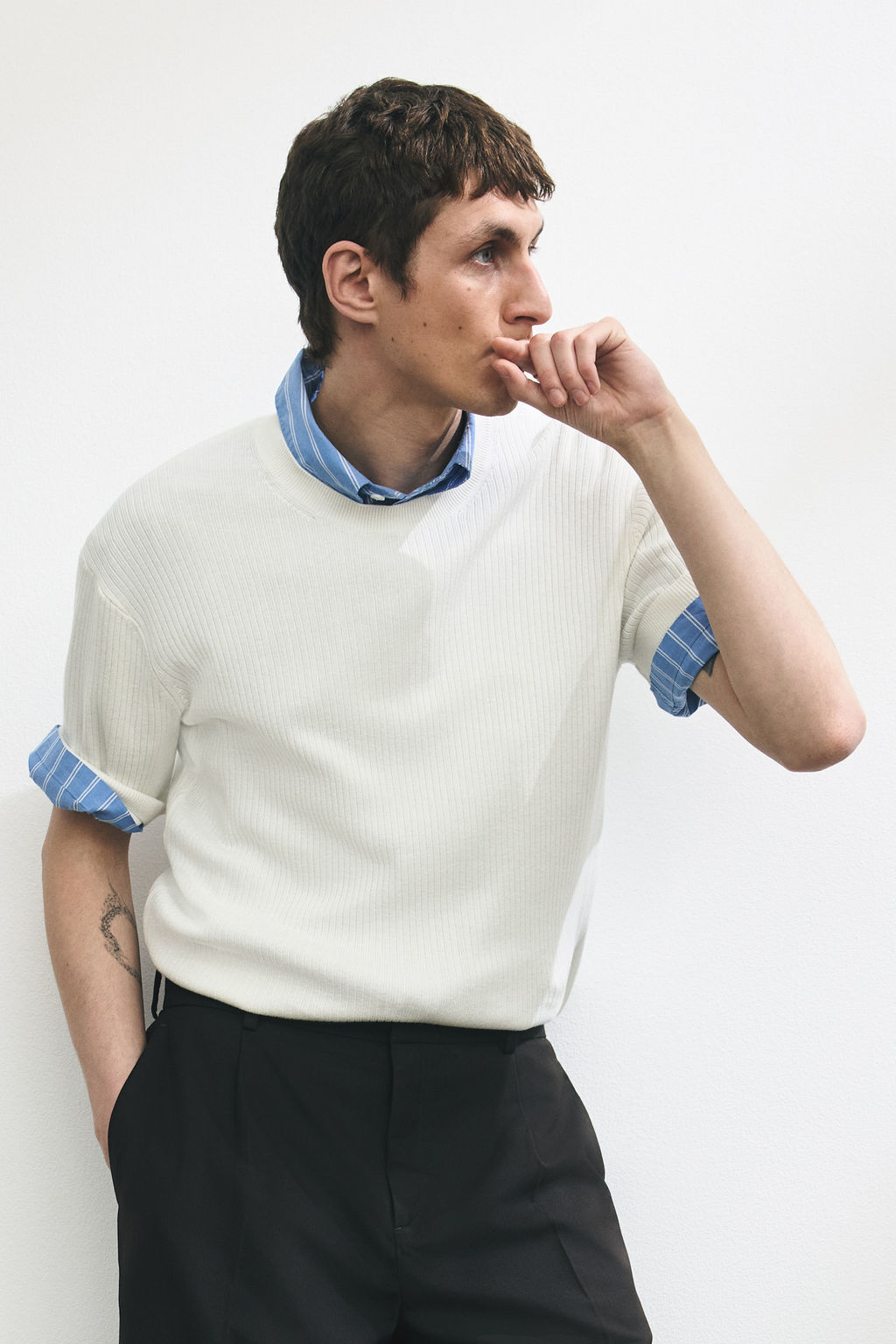 Camiseta en punto acanalado Slim Fit - H&m фото 2
