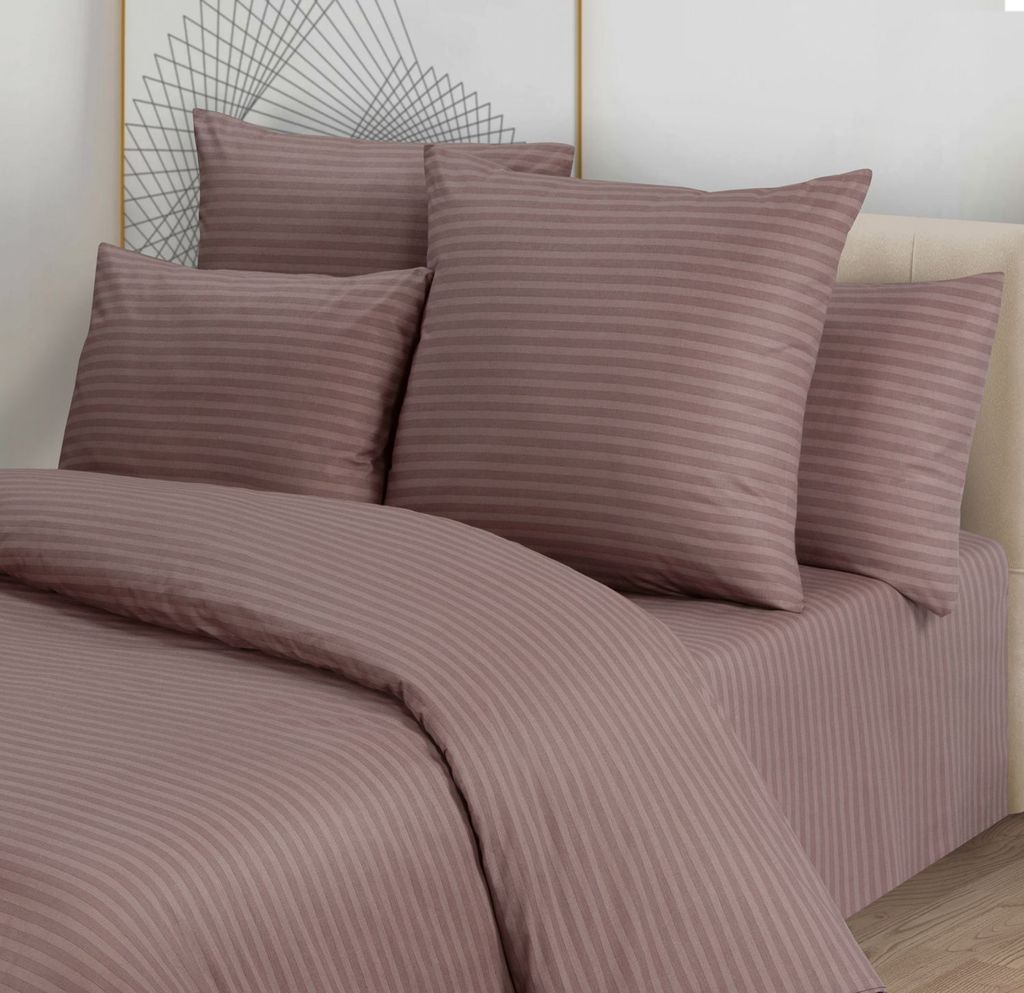 Расцветка: поплин Какао Страйп Наволочки ( 2 шт) 50Х50