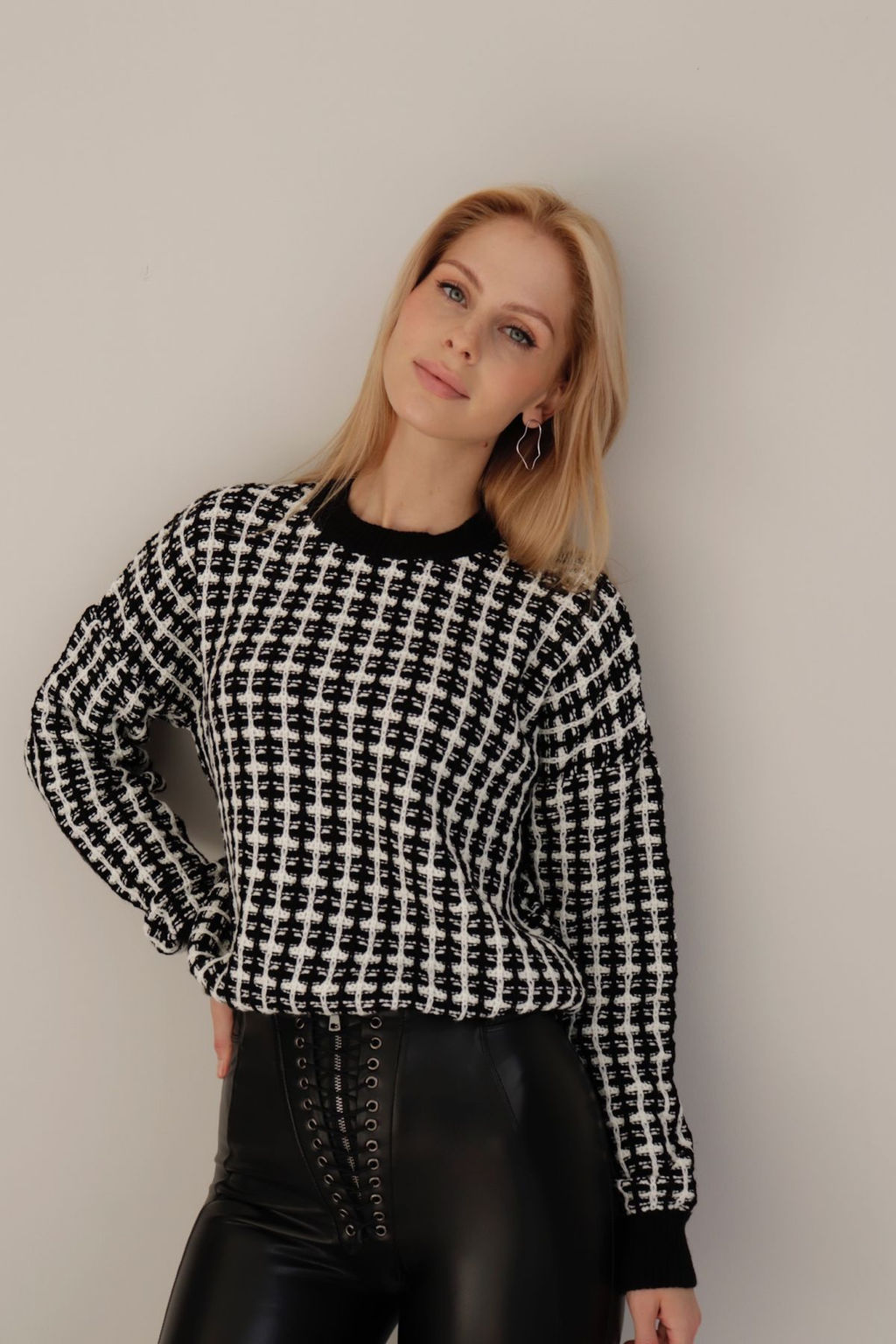 10398 Джемпер чёрно-белый - Martichelli фото 5