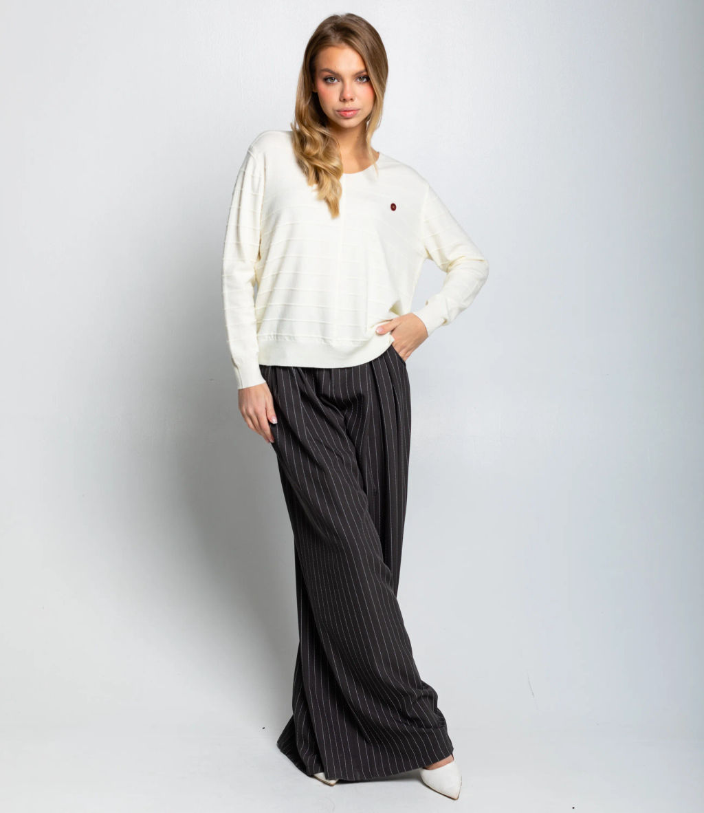 Джемпер #КТ20801, кремовый - Dommod фото 4