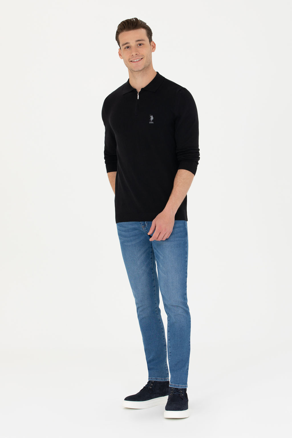 U. S. Polo Assn / Мужской черный свитер - U.s. polo assn фото 25