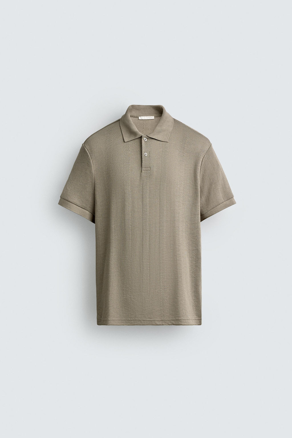 POLO REGULAR FIT JACQUARD RAYAS / Tostado
