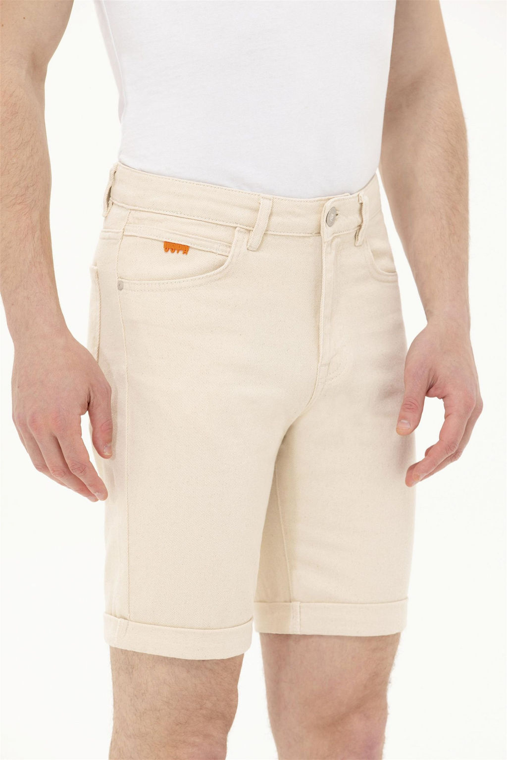 U. S. Polo Assn Мужские бежевые джинсовые шорты - U.s. polo assn фото 12