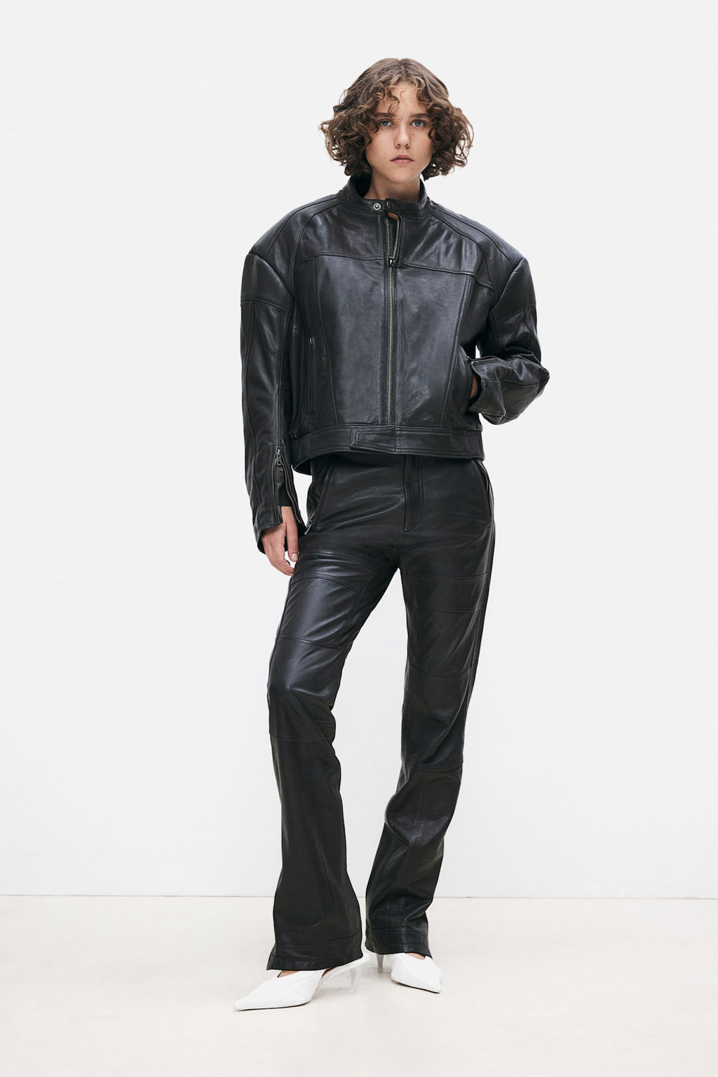 Pantalon motero de piel - H&m фото 2
