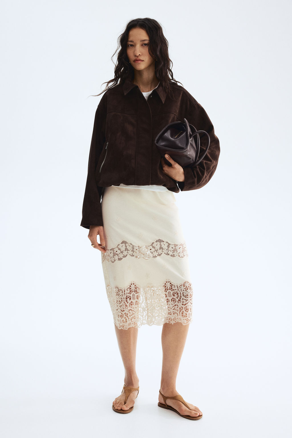 Falda de algod?n con detalles bordados - H&m фото 2