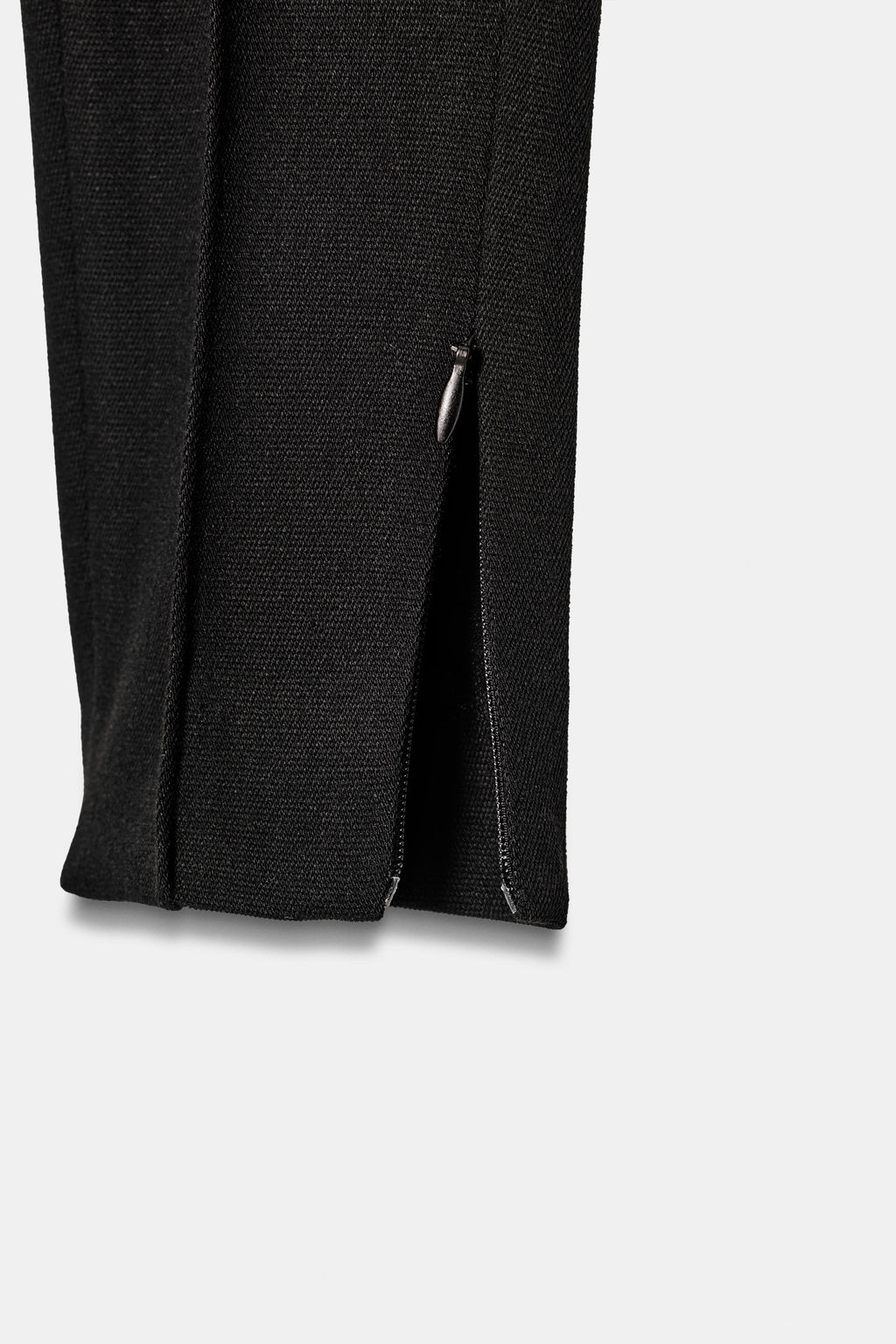 HIGH-WAIST SLIM FIT TROUSERS WITH ZIPPED HEM - Zara фото 3