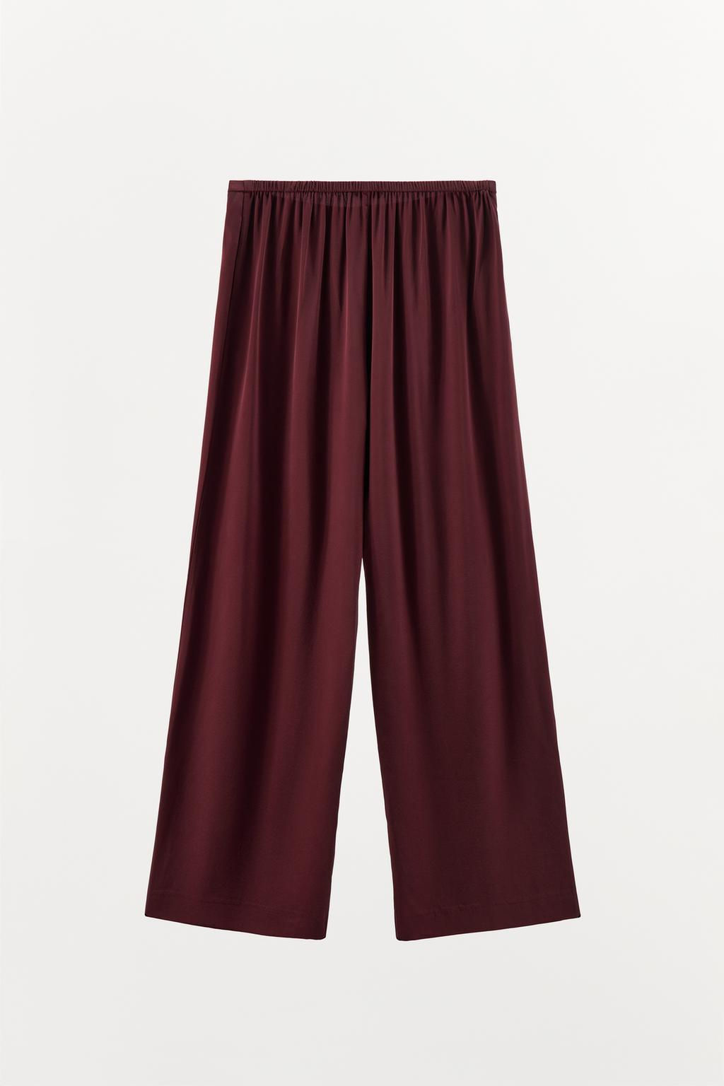 SILK PYJAMA TROUSERS - Zara фото 6