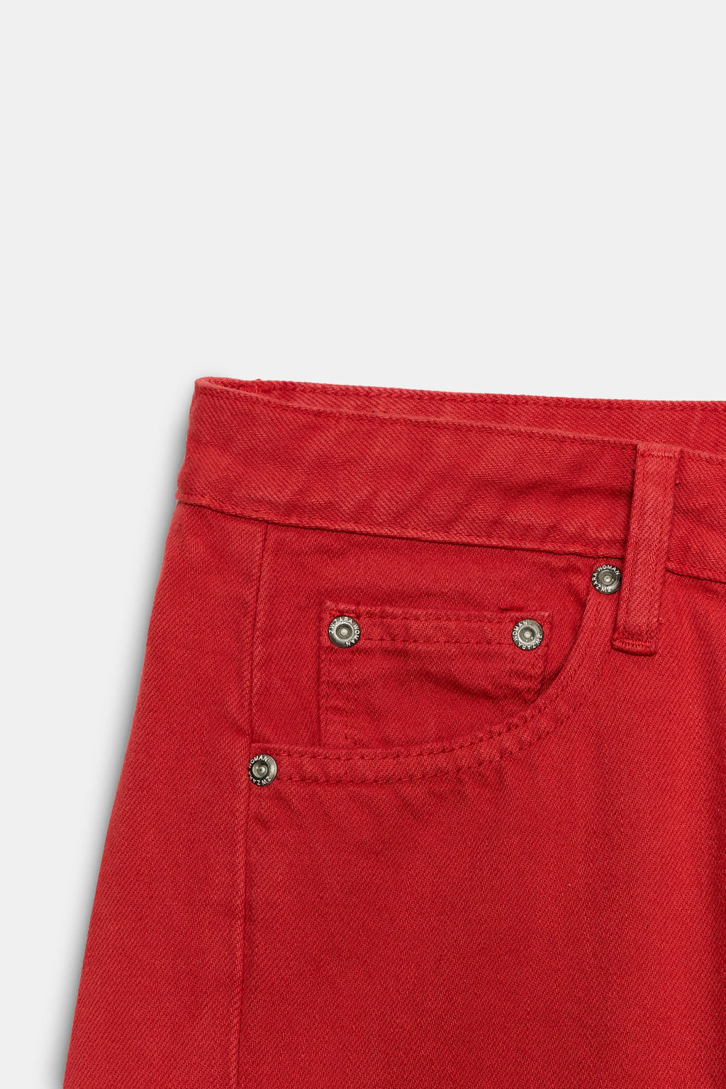 JEANS ZW COLLECTION RELAXED TIRO MEDIO / Rojo - Zara фото 8