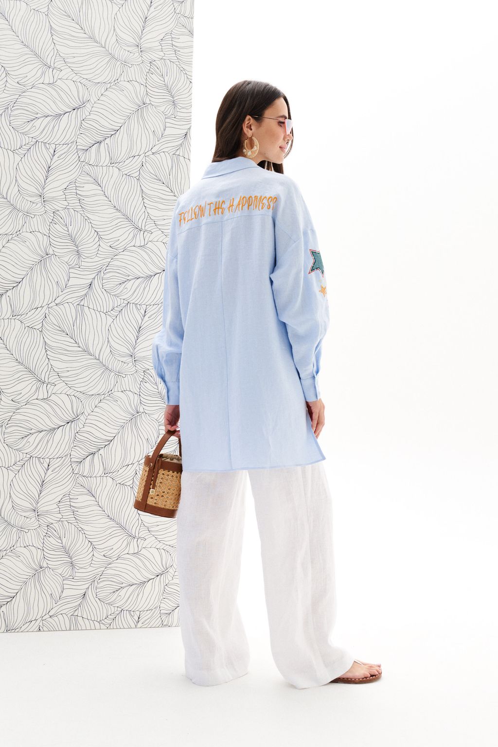 Блузка изо льна с вискозой - Elletto фото 8