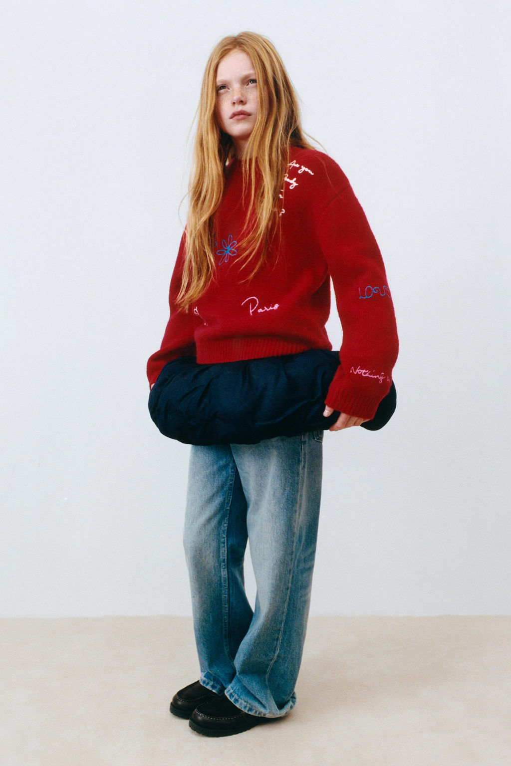 EMBROIDERED KNIT JUMPER - Zara фото 5