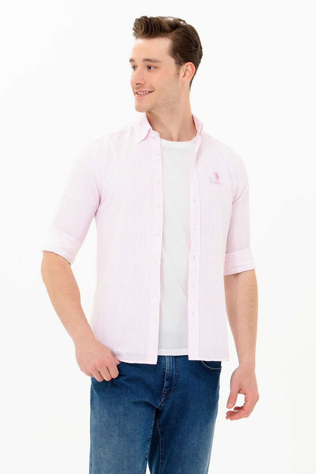 U. S. Polo Assn / Мужская рубашка с длинным рукавом Magnolia - U.s. polo assn фото 10