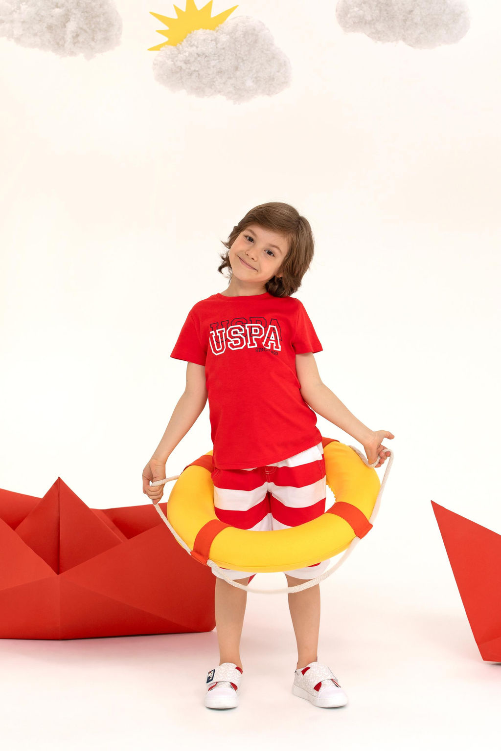 Детская красная футболка с круглым вырезом Неожиданная скидка в корзине - U.s. polo assn фото 8