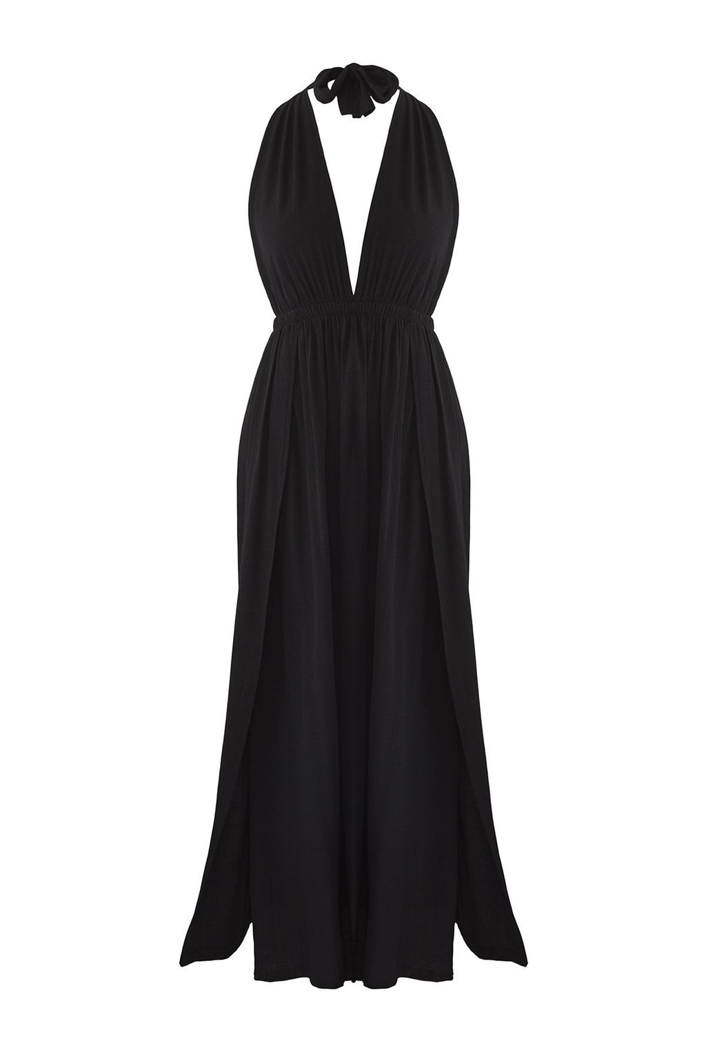 Trendyolmilla Ekru Maxi Dokuma Plaj Elbise TBESS25EL00114 фото 7