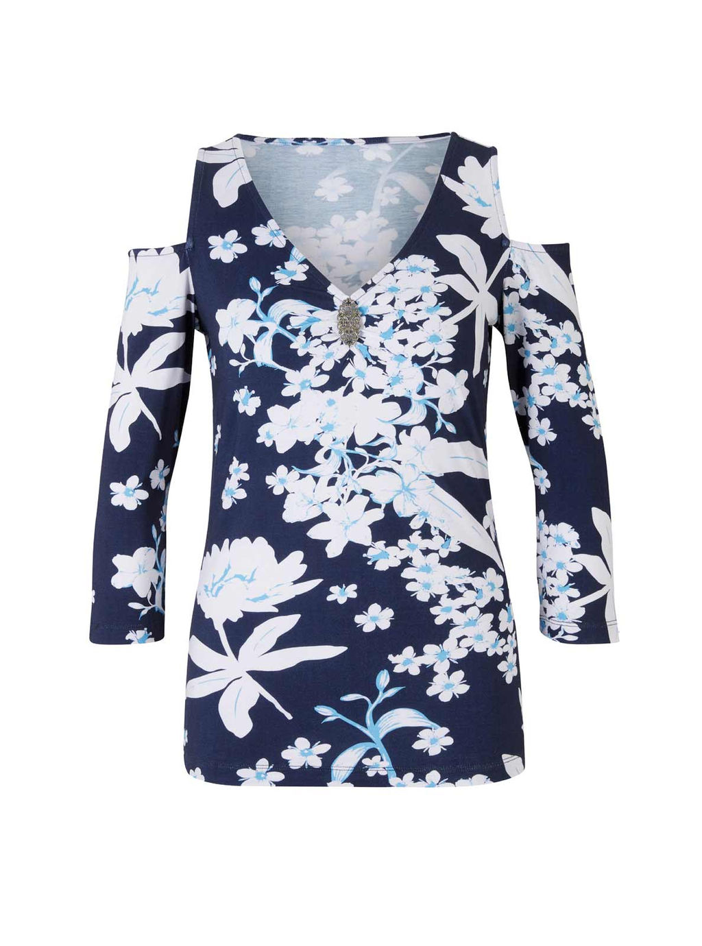 Блузка, сине-белая - Ashley brooke фото 2