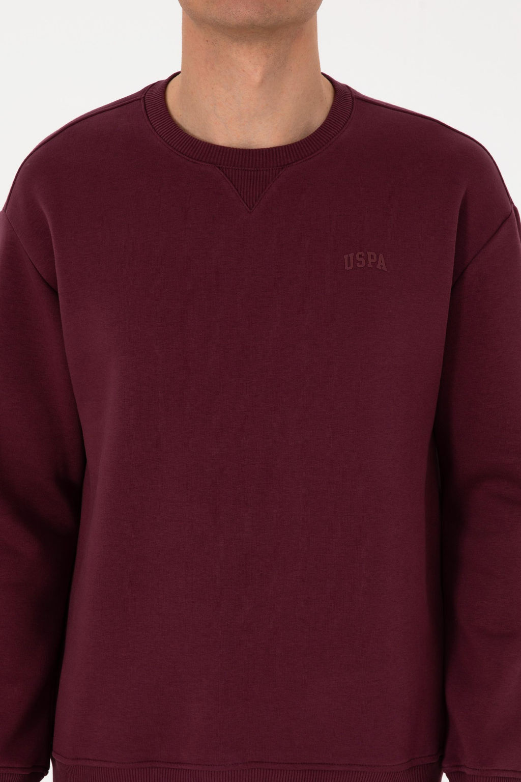 Erkek Bordo Basic Sweatshirt - U.s. polo assn фото 6