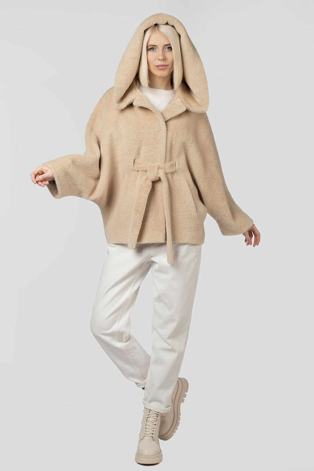 Пальто женское демисезонное (пояс) - El podio фото 2