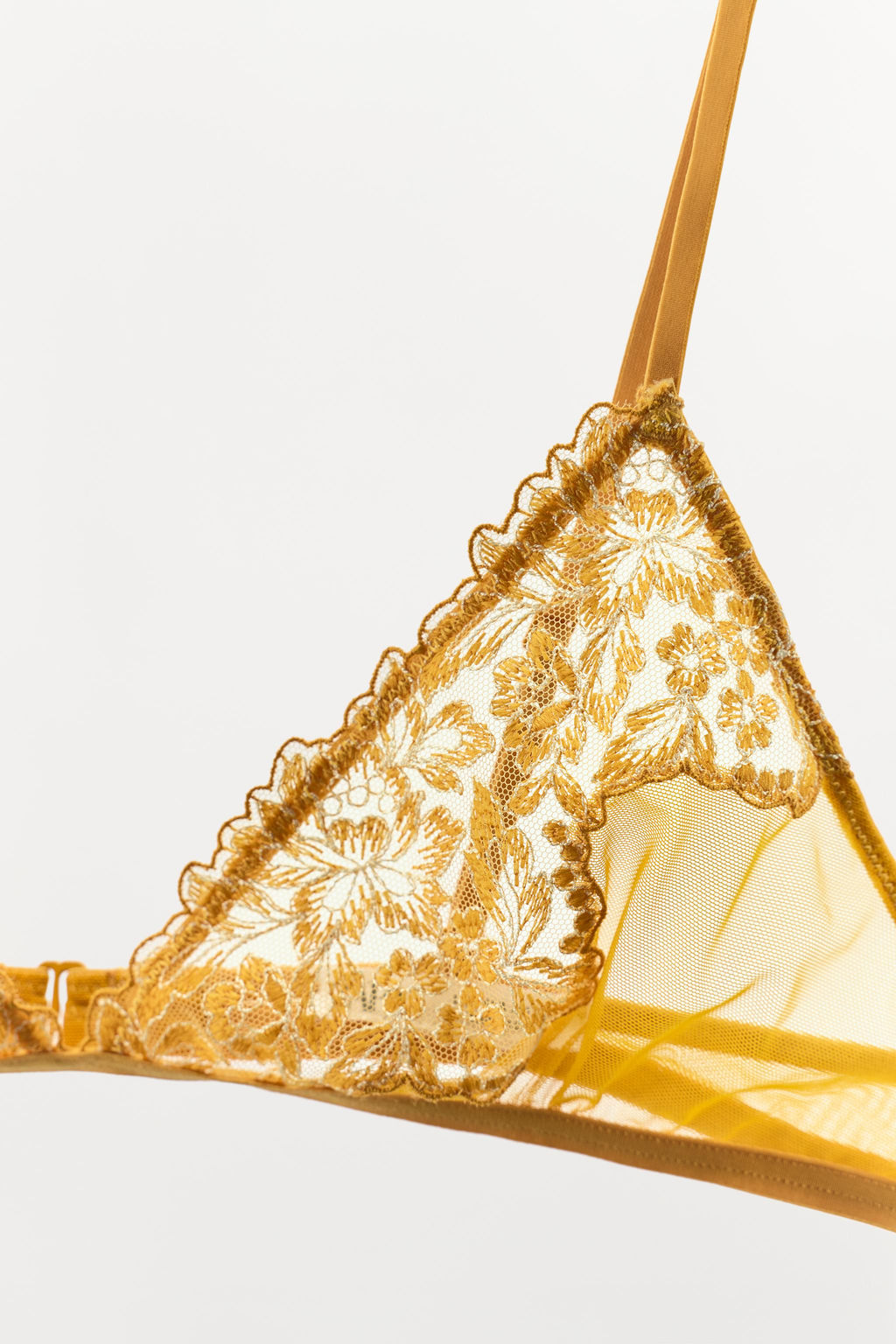 MESH LACE TRIANGLE BRALETTE - Zara фото 7