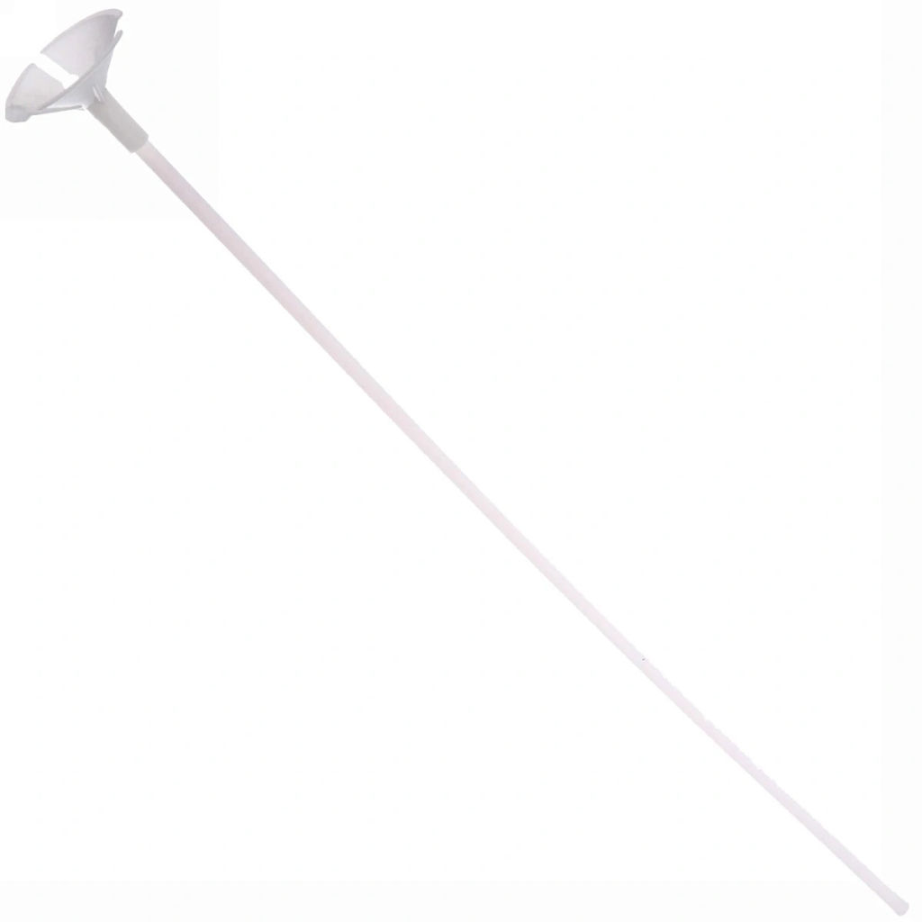 Цена за 2 шт. Набор палочек для шариков воздушных с держателем, 42 см (10 шт), белый