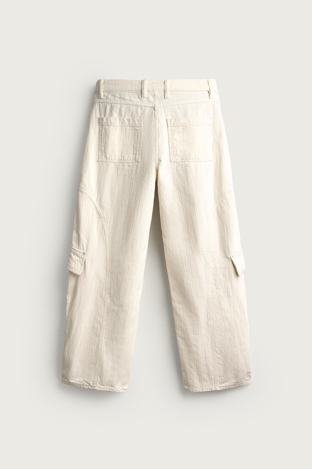 JEANS CARGO BALLOON FIT / blanco - Zara фото 8