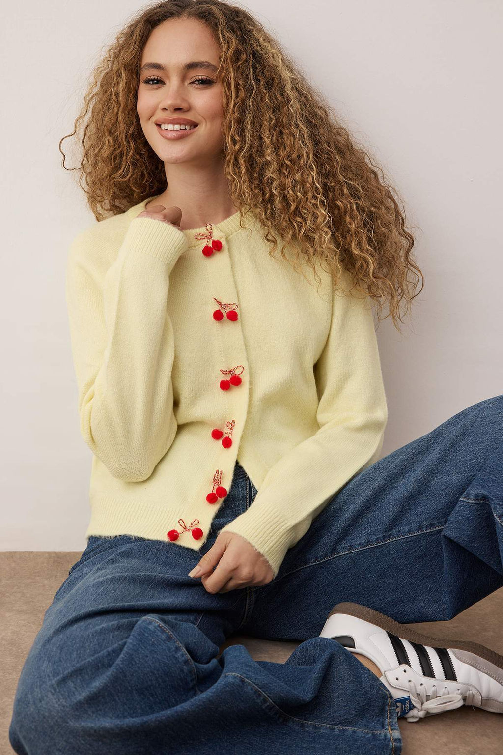 Lacivert Bisiklet Yaka Kiraz Aksesuar Detayl? Triko H?rka TWOAW26HI00141 - Trendyolmilla фото 6