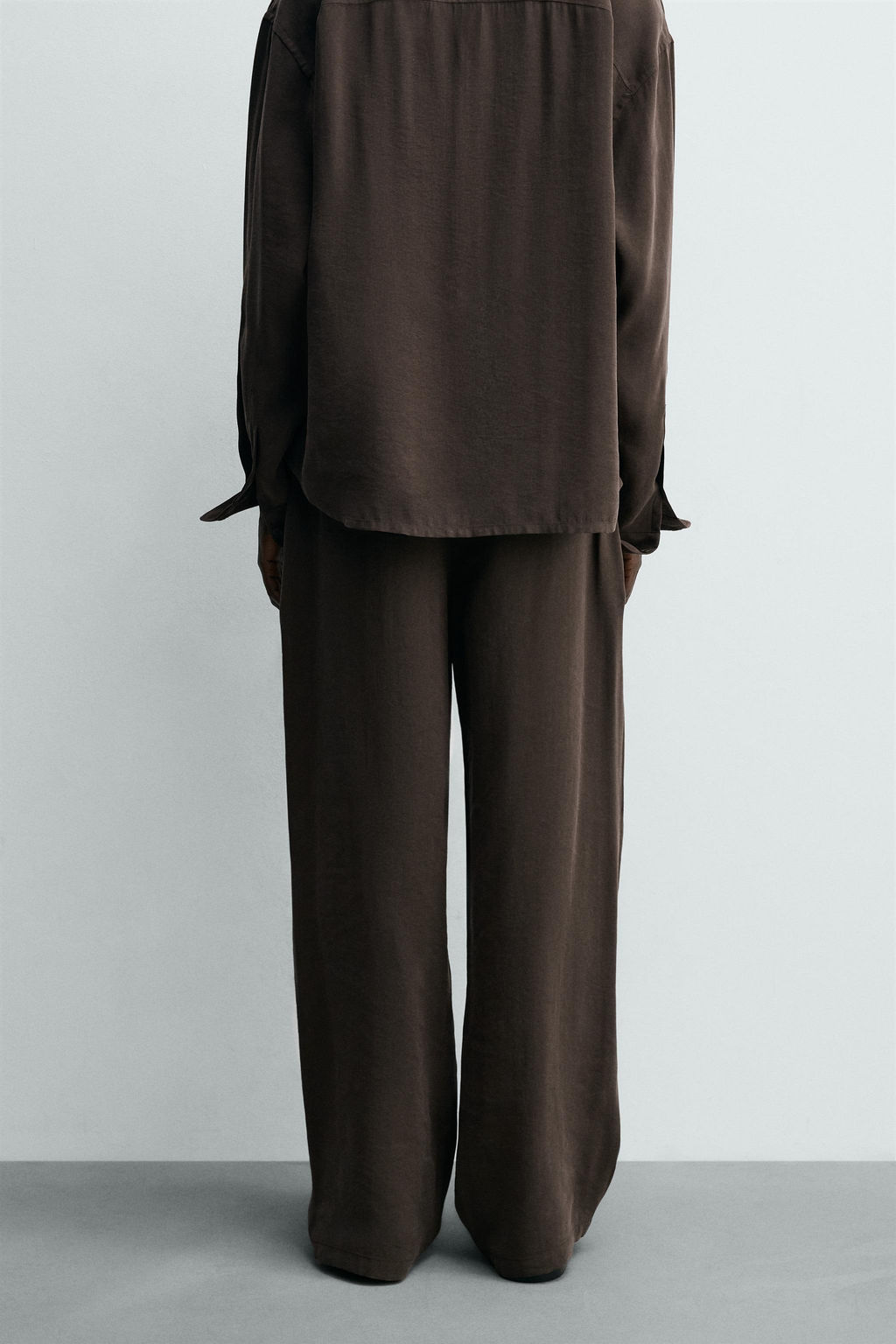RELAXED FIT FLOWING TROUSERS - Zara фото 3