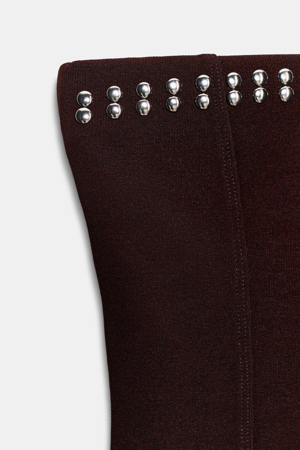 TOP BANDEAU STRETCH TACHAS / Marr?n oscuro - Zara фото 6