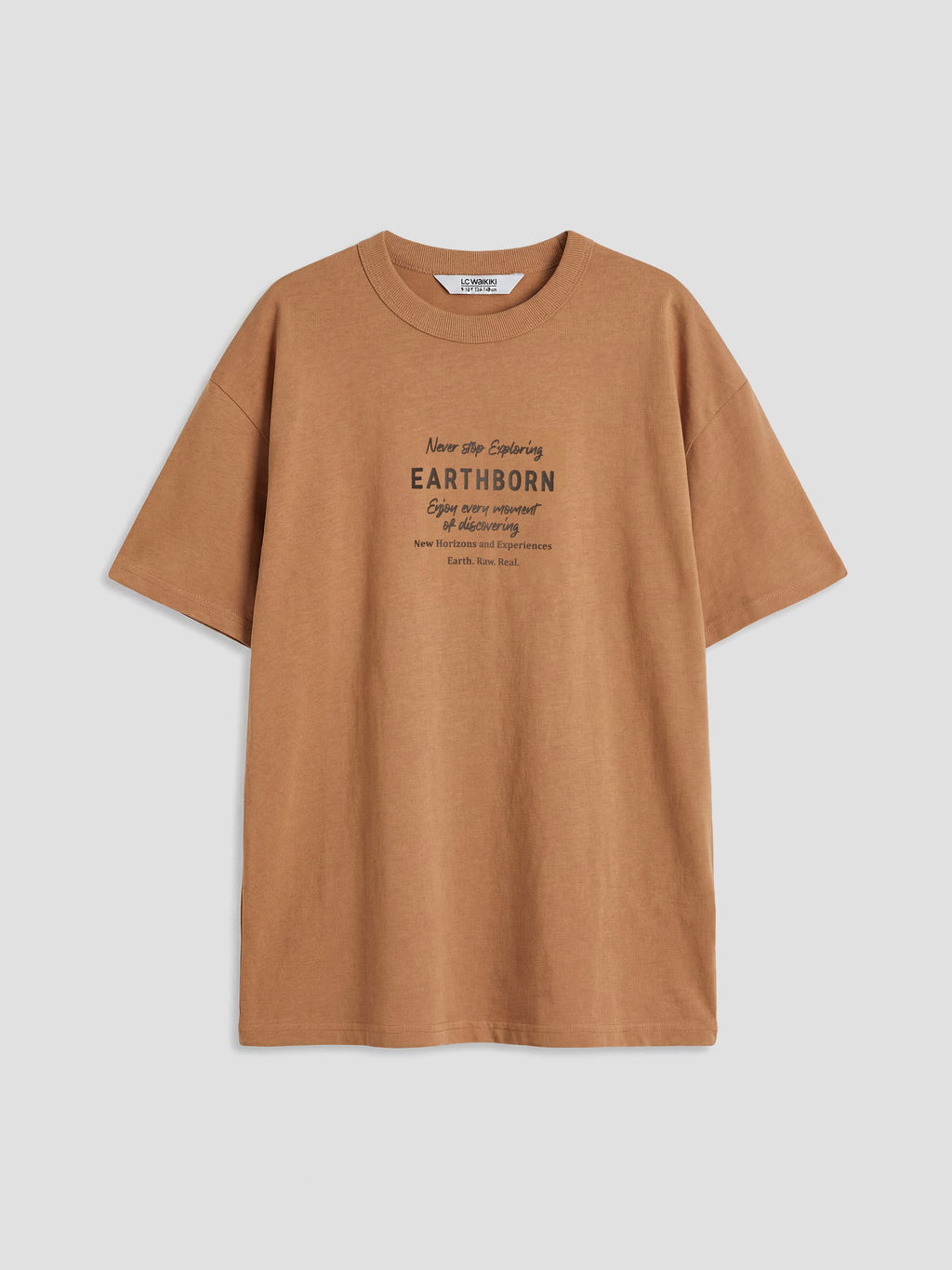 Bisiklet Yaka Yaz? Bask?l? Erkek ?ocuk Ti??rt