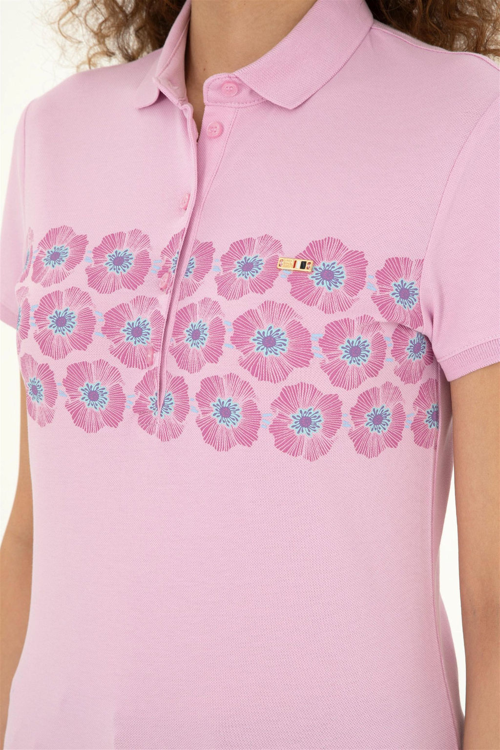 Женская розовая футболка Неожиданная скидка в корзине - U.s. polo assn фото 7