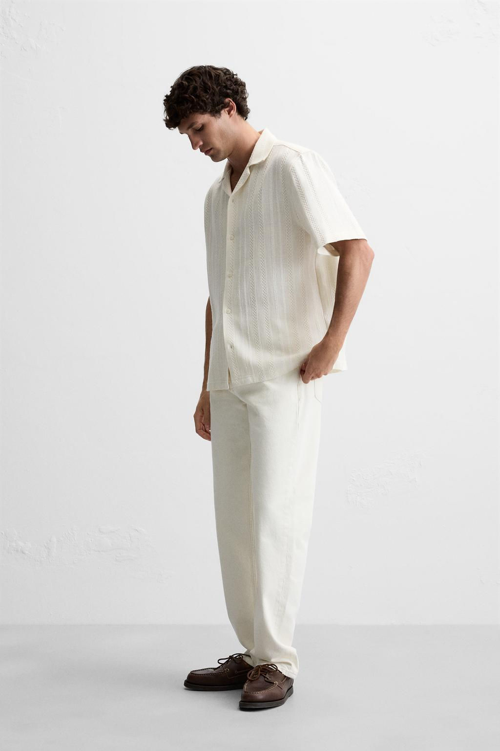 STRIPED JACQUARD SHIRT - Zara фото 4