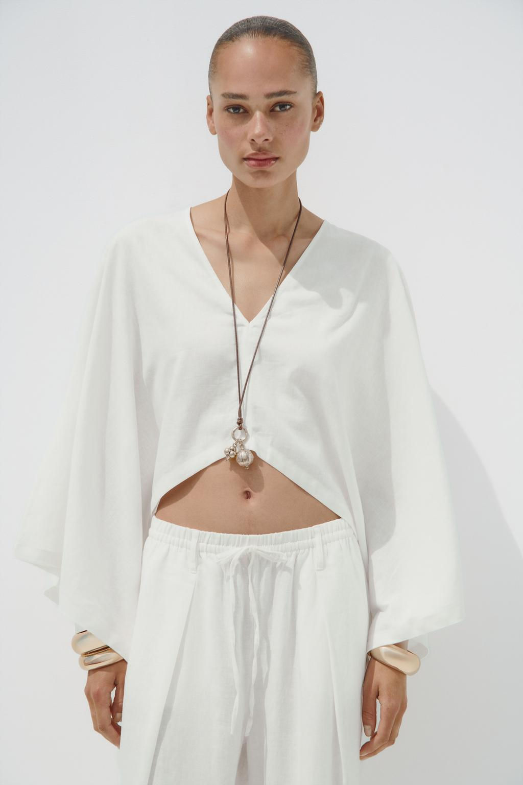 ASYMMETRIC CAPE KIMONO - Zara фото 12