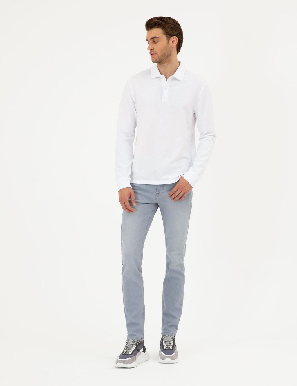 Beyaz Slim Fit Basic Sweatshirt - Pierre cardin фото 4