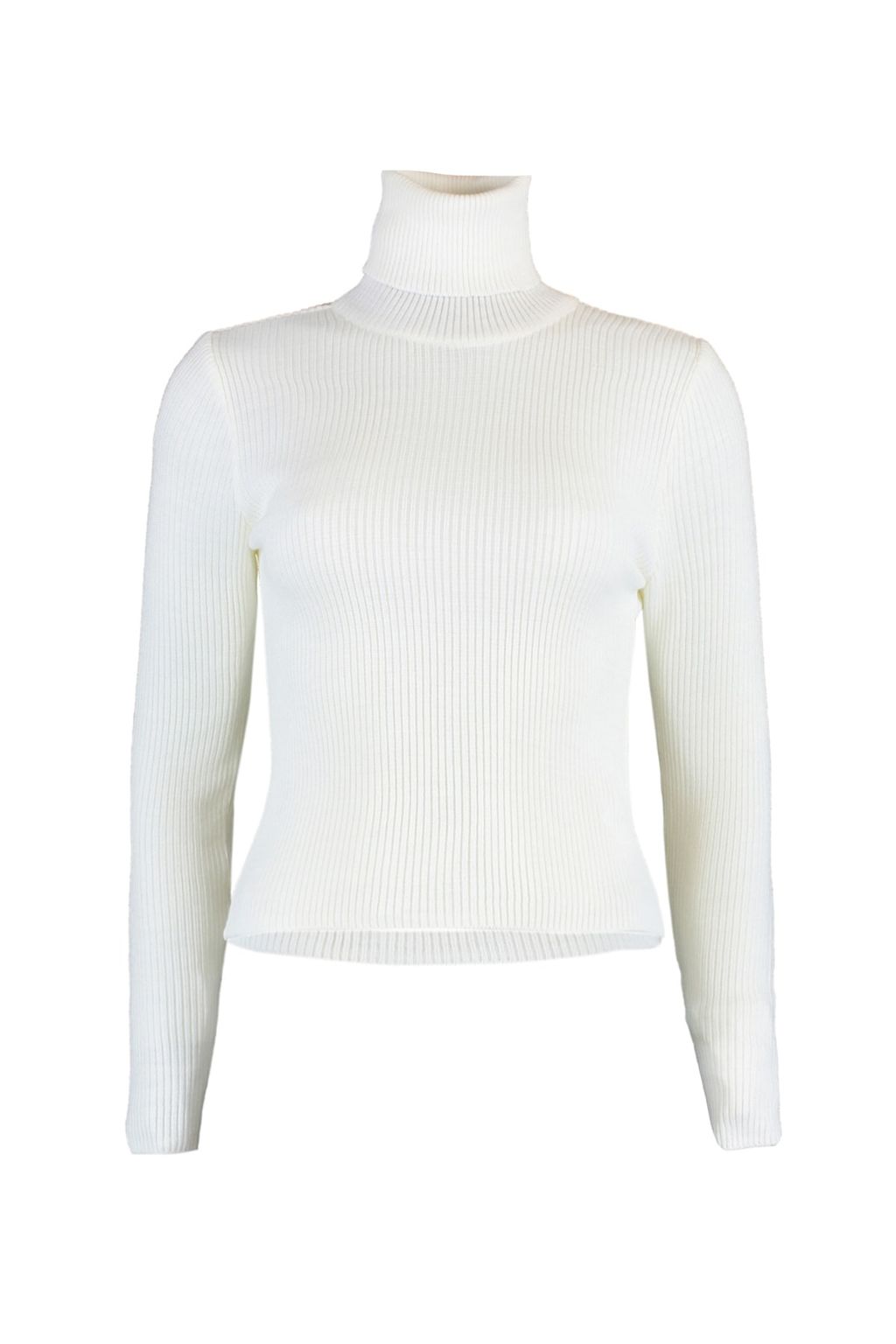 Ekru Basic Bal?kc? Yaka Triko Kazak TWOAW21KZ1279