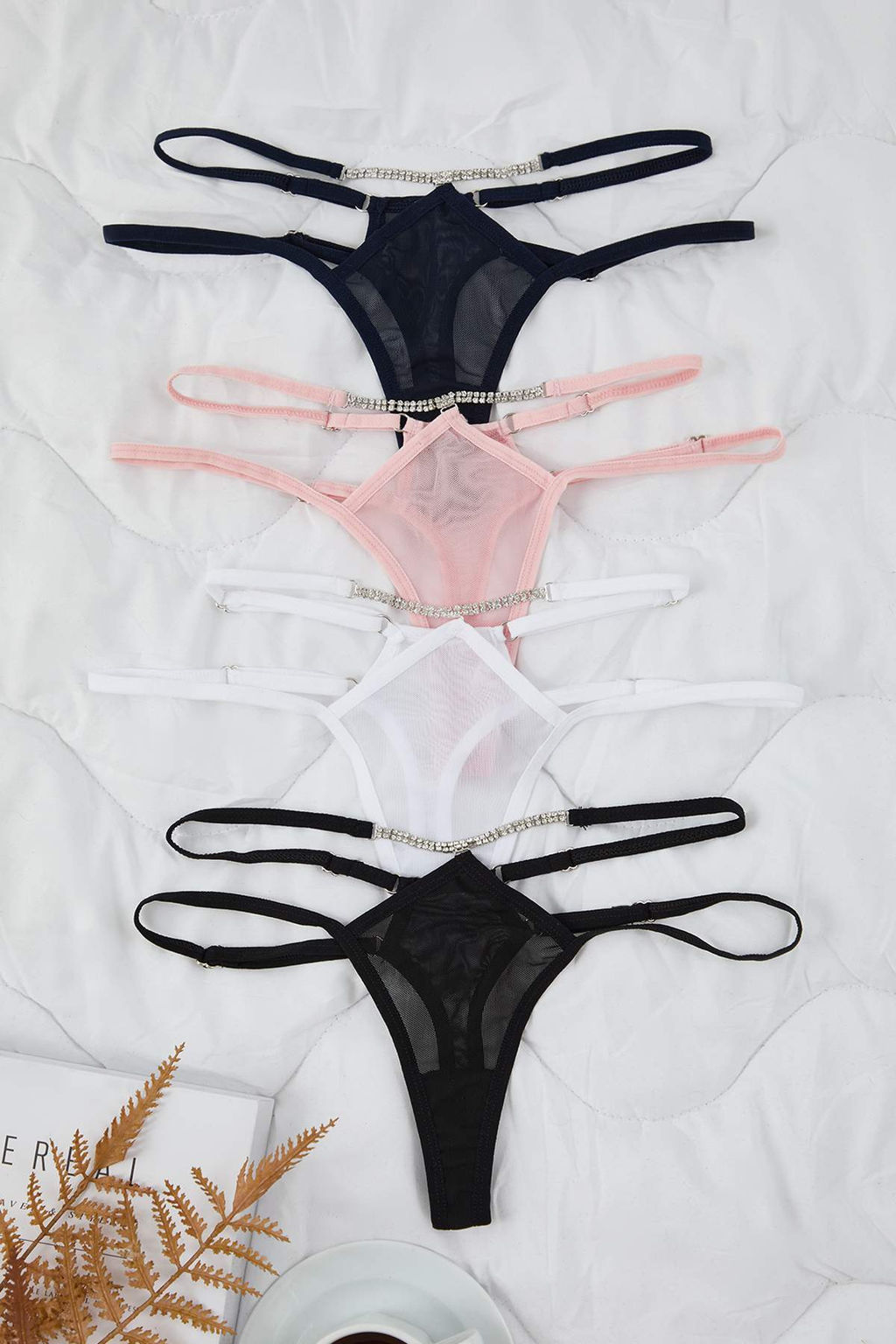 Cok Renkli 4lu Paket Tul Aksesuar Detayl? Tanga Orme Kulot THMAW26KU00045