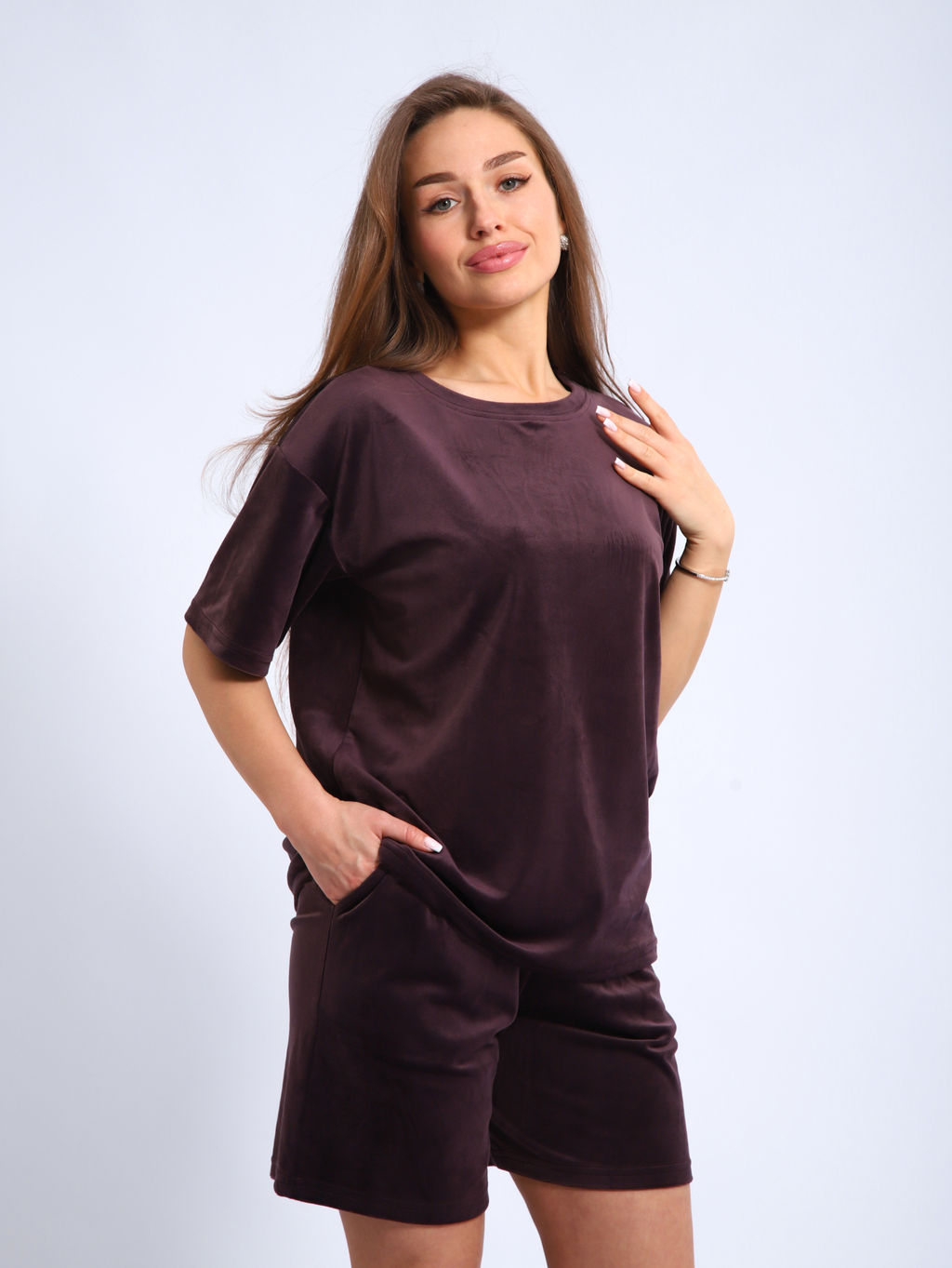 Костюм женский 5-350 из велюра - Новое кимоно фото 15