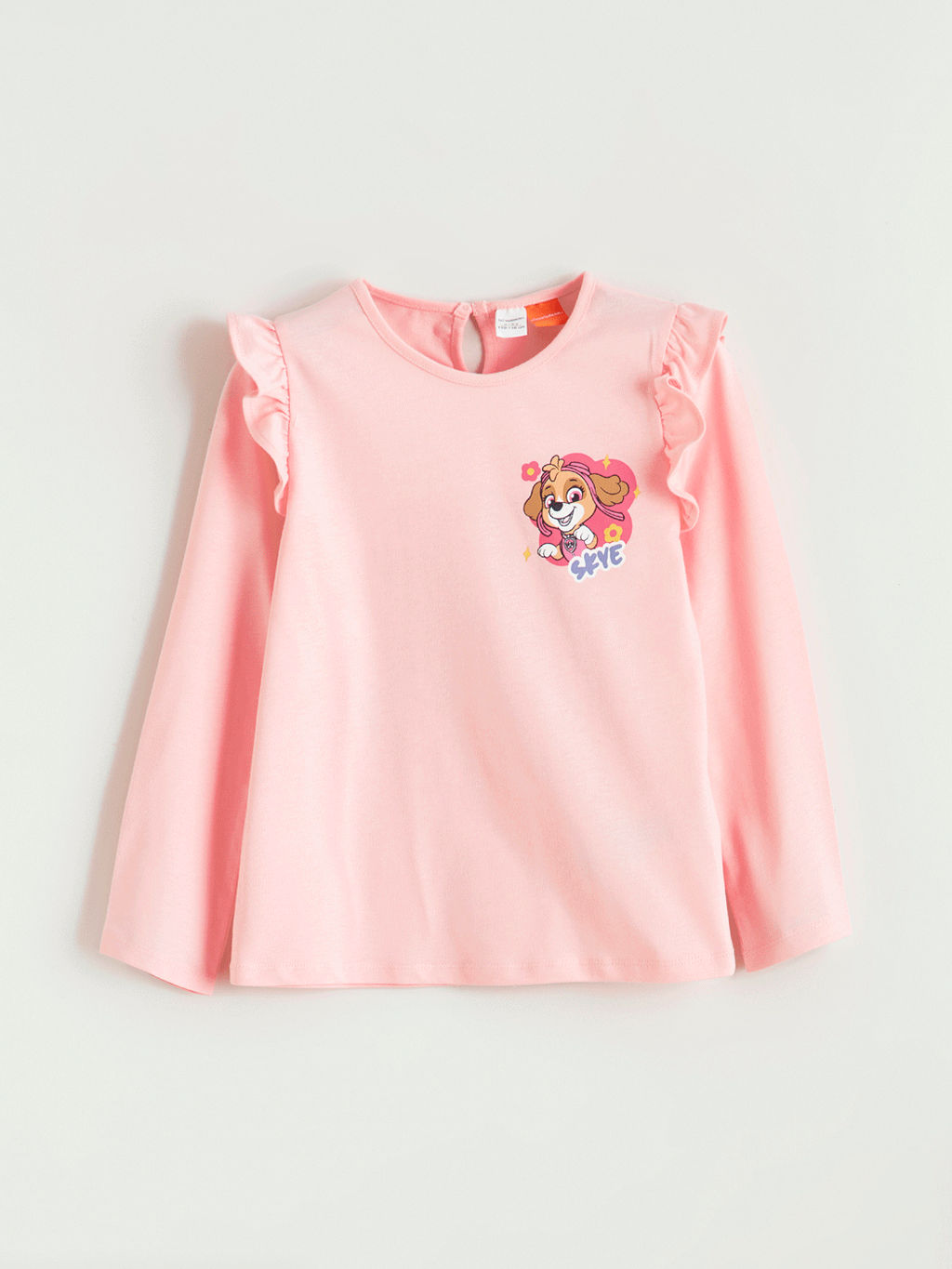 Bisiklet Yaka Paw Patrol Bask?l? K?z ?ocuk Ti??rt