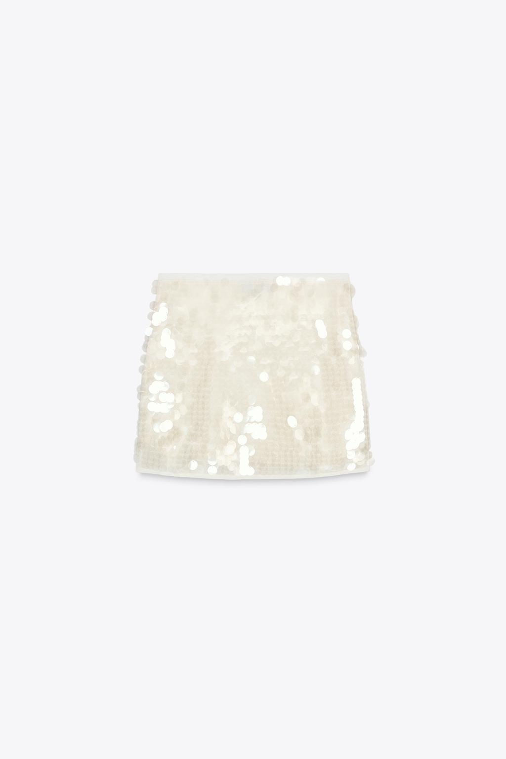 SEQUIN KNIT MINI SKIRT - Zara фото 6