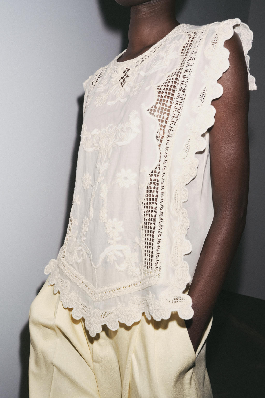 ZW COLLECTION SHIRT WITH RUFFLED CHEST - Zara фото 13