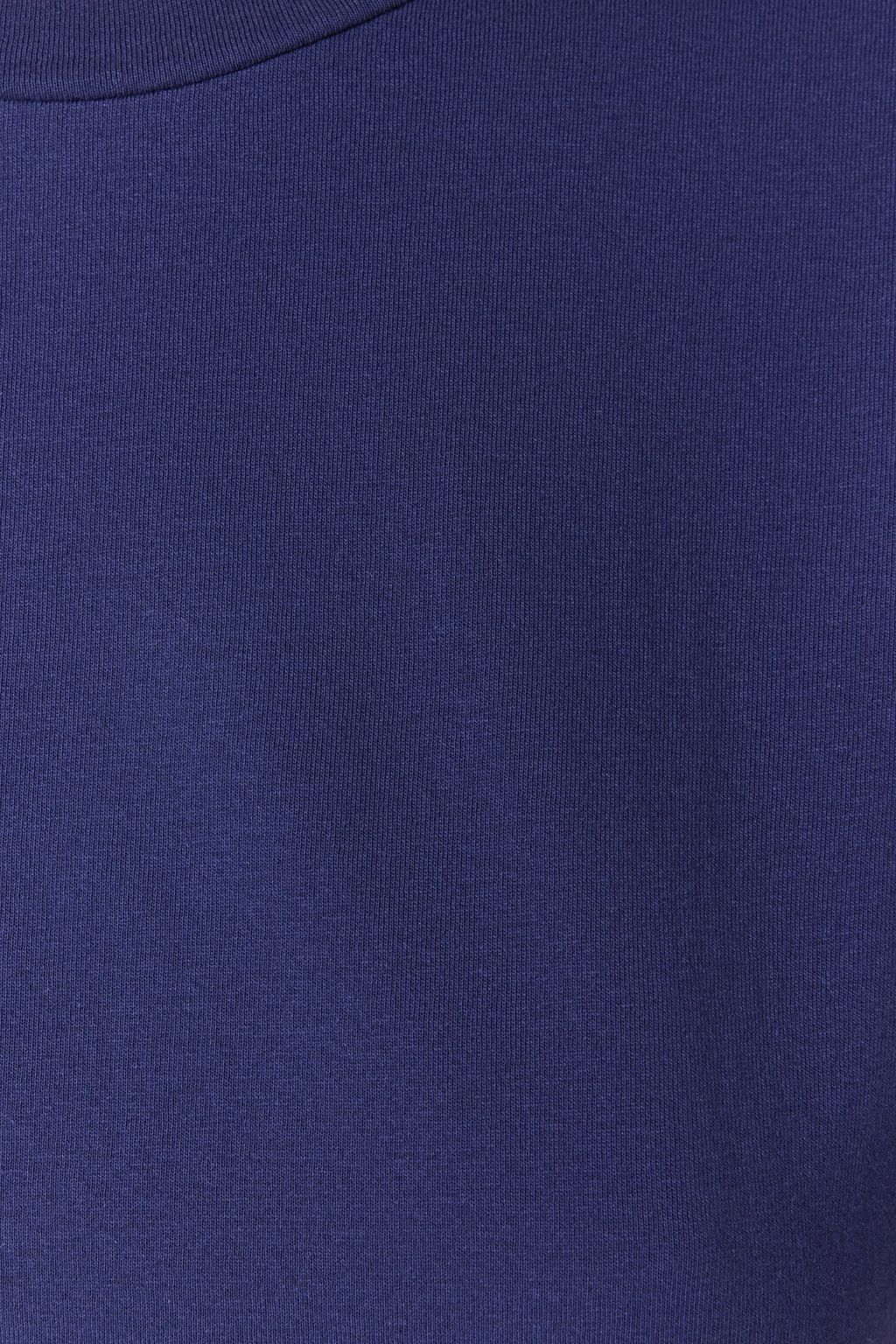 TRENDYOLMILLA Lacivert %100 Pamuk Dugme Detayl? Vatka Gorunumlu Basic Bisiklet Yaka Orme T-Shirt TWOSS23TS00016  фото 2