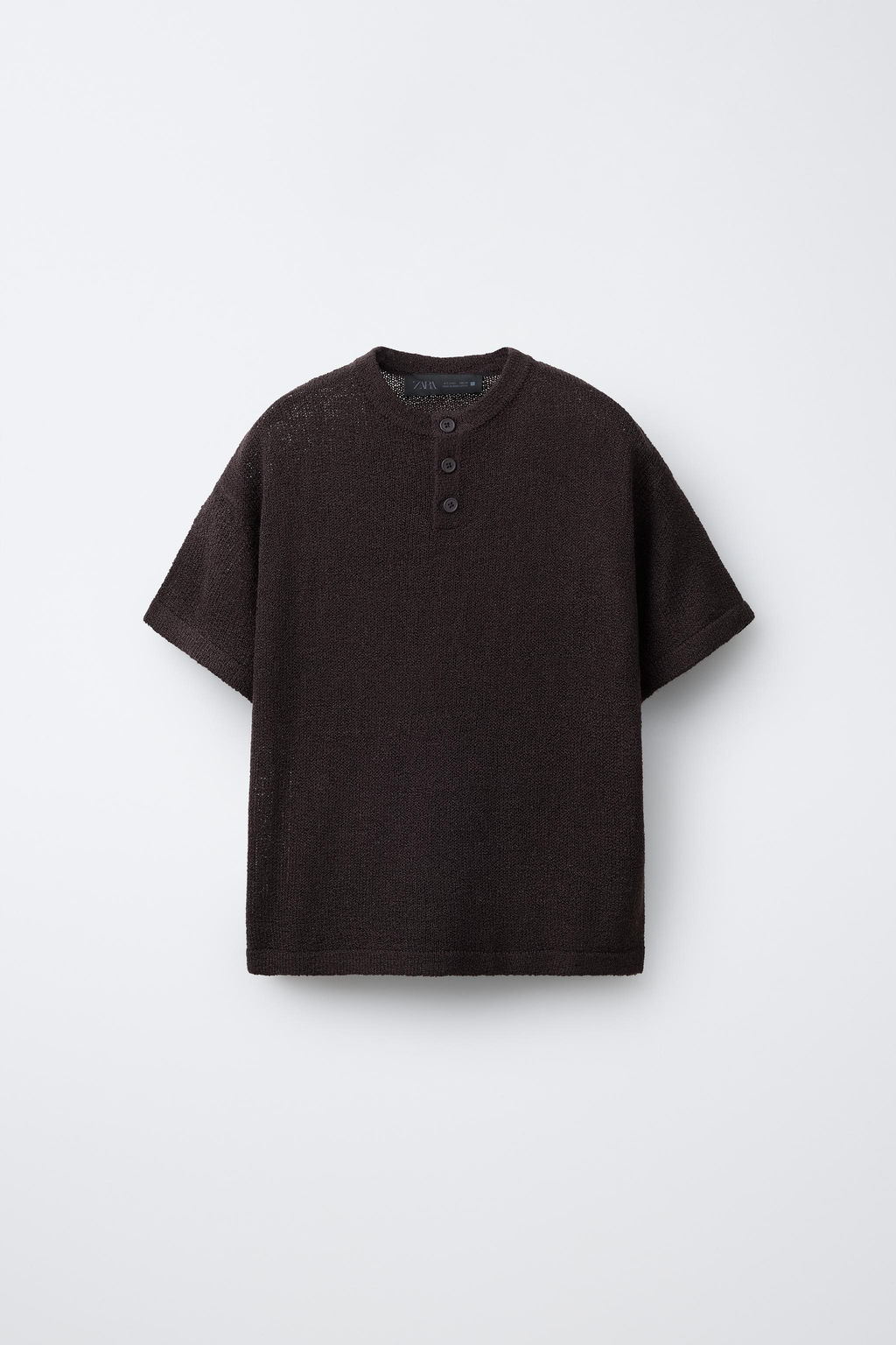 CAMISETA PUNTO R?STICA / chocolate