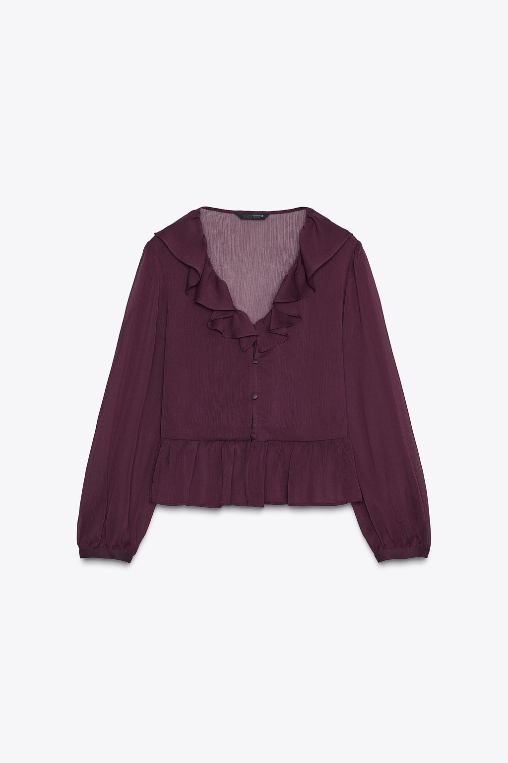 RUFFLED BLOUSE - Zara фото 6